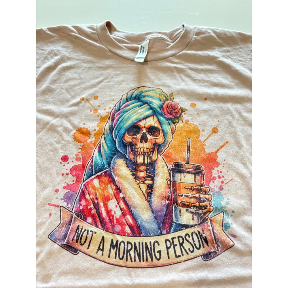 Not A Morning Person T-shirt Beige